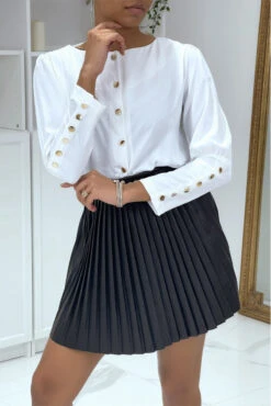 Blouse Blanche à Boutons Dorés -Default Template 5 blouse blanche a boutons dores 2