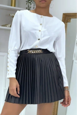 Blouse Blanche à Boutons Dorés -Default Template 5 blouse blanche a boutons dores 4