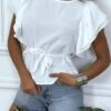 Blouse Blanche à Volant Et Ceinture -Default Template 5 blouse blanche a volant et ceinture
