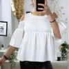 Blouse Blanche épaules Dénudé Foncé Devant Avec Paillettes -Default Template 5 blouse blanche epaules denude fonce devant avec paillettes