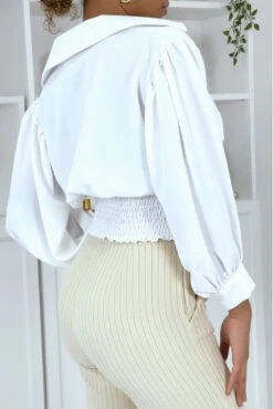 Blouse Courte Blanche à Boutons -Default Template 5 blouse courte blanche a boutons 2
