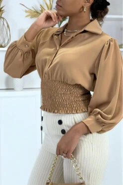 Blouse Courte Camel à Boutons -Default Template 5 blouse courte camel a boutons 2