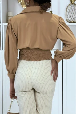 Blouse Courte Camel à Boutons -Default Template 5 blouse courte camel a boutons 3