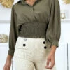 Blouse Courte Kaki à Boutons -Default Template 5 blouse courte rose a boutons