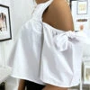 Blouse Crop Top Blanche Avec Noeuds -Default Template 5 blouse crop top blanche avec noeuds
