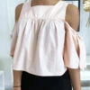 Blouse Crop Top Rose Avec Noeuds -Default Template 5 blouse crop top rose avec noeuds