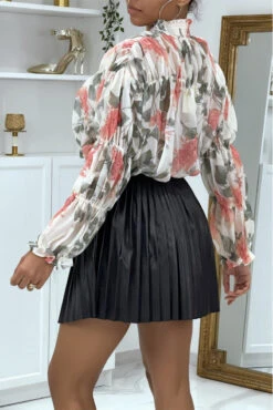 Blouse Fleurie à Nouer En Tulle Blanche -Default Template 5 blouse fleurie a nouer en tulle blanche 1