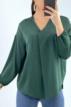 Blouse Fluide Verte Avec Poche Sur L'avant -Default Template 5 blouse fluide verte avec poche sur l avant 2