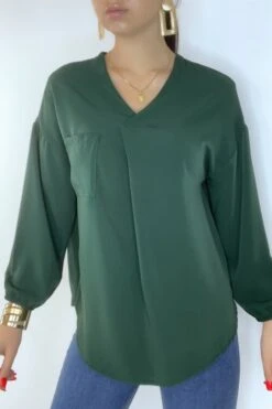 Blouse Fluide Verte Avec Poche Sur L'avant -Default Template 5 blouse fluide verte avec poche sur l avant 3