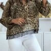Blouse Motif Leopard Camel Avec Dentelle Au Buste -Default Template 5 blouse motif leopard camel avec dentelle au buste