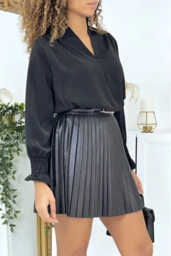 Blouse Noire Col V Avec Fonce Aux Bras -Default Template 5 blouse noire col v avec fonce aux bras 3