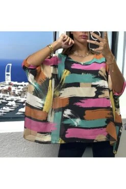 Blouse Over Size Motif Noir Doublé -Default Template 5 blouse over size motif noir double 3