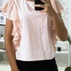 Blouse Rose Avec Manches Volante En Tulle -Default Template 5 blouse rose avec manches volante en tulle