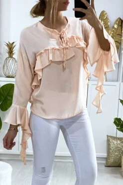 Blouse Rose Avec Volant -Default Template 5 blouse rose avec volant 2