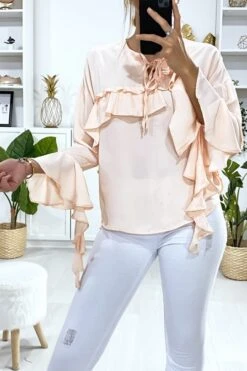 Blouse Rose Avec Volant -Default Template 5 blouse rose avec volant 3
