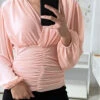 Blouse Rose Croisé Au Buste Et Cintré à La Taille -Default Template 5 blouse rose croise au buste et cintre a la taille