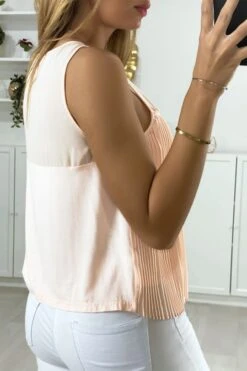 Blouse Rose Doublé Et Plissé à L'avant -Default Template 5 blouse rose double et plisse a l avant 3