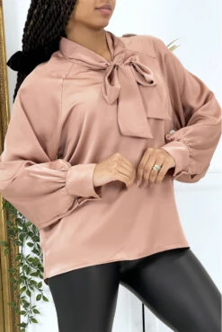 Blouse Satinée Rose Poudrée -Default Template 5 blouse satinee rose poudree 1