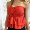 Bustier Rouge à Volant Et Fronce -Default Template 5 bustier rouge a volant et fronce