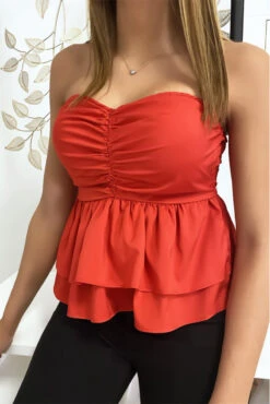 Bustier Rouge à Volant Et Fronce -Default Template 5 bustier rouge a volant et fronce 2