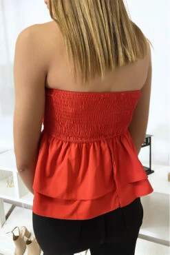 Bustier Rouge à Volant Et Fronce -Default Template 5 bustier rouge a volant et fronce 3