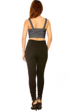 Bustier Zippé En Jeans Bleu Avec Bretelles Et Bonnet. Top Femme 2851 -Default Template 5 bustier zippe en jeans bleu avec bretelles et bonnet top femme 2851 6