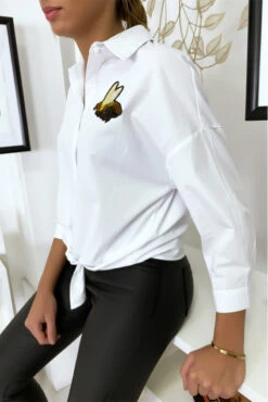 Chemise Blanche Abeille à Nouer -Default Template 5 chemise blanche abeille a nouer 2