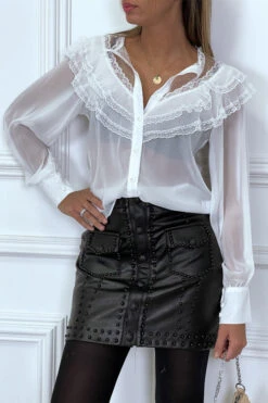 Chemise Blanche Avec Dentelle Plissé Et Volant Très Chic 13 Chemise Blanche Avec Dentelle Plissé Et Volant Très Chic -Default Template 5 chemise blanche avec dentelle plisse et volant tres chic 3