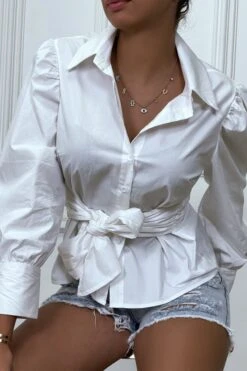 Chemise Blanche Avec Manches Bouffante Et Ceinture Intégré -Default Template 5 chemise blanche avec manches bouffante et ceinture integre 2