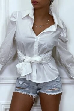 Chemise Blanche Avec Manches Bouffante Et Ceinture Intégré -Default Template 5 chemise blanche avec manches bouffante et ceinture integre 4