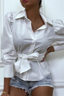 Chemise Blanche Avec Manches Bouffante Et Ceinture Intégré -Default Template 5 chemise blanche avec manches bouffante et ceinture integre 6