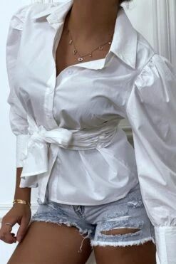 Chemise Blanche Avec Manches Bouffante Et Ceinture Intégré -Default Template 5 chemise blanche avec manches bouffante et ceinture integre 7