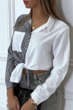 Chemise Blanche Bicolor à Carreaux Blanc Et Noir 9 Chemise Blanche Bicolor à Carreaux Blanc Et Noir -Default Template 5 chemise blanche bicolor a carreaux blanc et noir 2