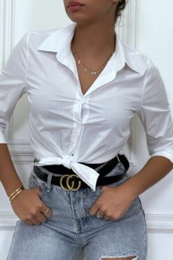 Chemise Blanche Cintré Avec Dessin Au Dos. Chemise Femme -Default Template 5 chemise blanche cintre avec dessin au dos chemise femme 4