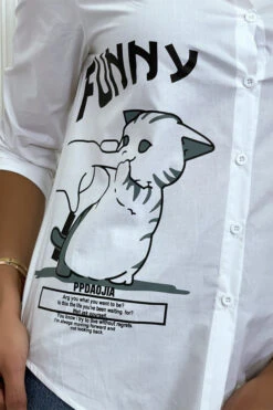 Chemise Blanche Manches Longues Avec Dessin Et Inscripstion -Default Template 5 chemise blanche manches longues avec dessin et inscripstion 5