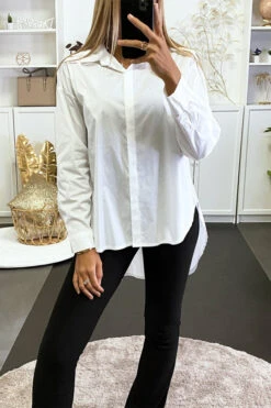 Chemise Blanche Over Size Court Devant Et Long Derrière -Default Template 5 chemise blanche over size court devant et long derriere 2