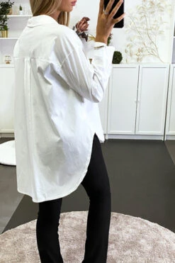 Chemise Blanche Over Size Court Devant Et Long Derrière -Default Template 5 chemise blanche over size court devant et long derriere 4