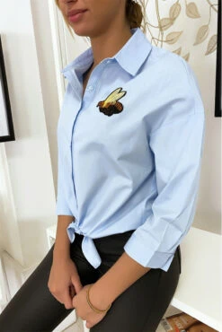 Chemise Bleu Abeille à Nouer -Default Template 5 chemise bleu abeille a nouer 3