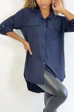 Chemise Bleu Très Chic Avec Poche Au Buste -Default Template 5 chemise bleu tres chic avec poche au buste 2