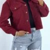 Chemise Court En Velours Bordeaux Avec Poches -Default Template 5 chemise court en velours bordeaux avec poches