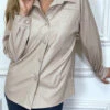 Chemise En Simili Beige Over Size -Default Template 5 chemise en simili beige over size