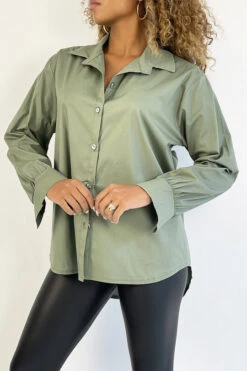 Chemise Kaki En Coton Très Tendance Et Agréable à Porter -Default Template 5 chemise kaki en coton tres tendance et agreable a porter 1