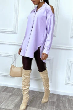 Default Template 5 -Default Template 5 chemise lilas asymetrique a epaules denudees 1