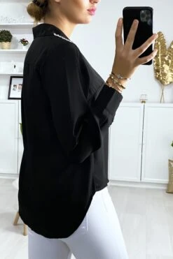 Chemise Noir Avec Strass Au Col -Default Template 5 chemise noir avec strass au col 3