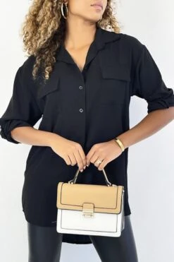Chemise Noir Très Chic Avec Poche Au Buste -Default Template 5 chemise noir tres chic avec poche au buste 1