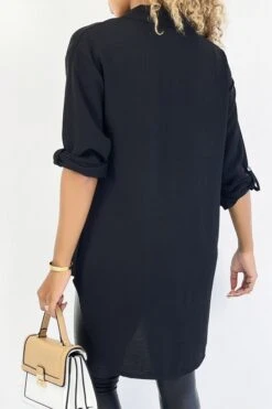 Chemise Noir Très Chic Avec Poche Au Buste -Default Template 5 chemise noir tres chic avec poche au buste 3