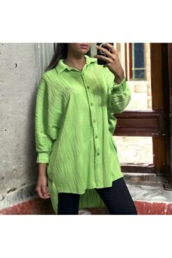 Chemise Over Size Anis Avec Sublime Matière -Default Template 5 chemise over size anis avec sublime matiere 2