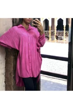 Chemise Over Size Fuchsia Avec Sublime Matière -Default Template 5 chemise over size fuchsia avec sublime matiere 2