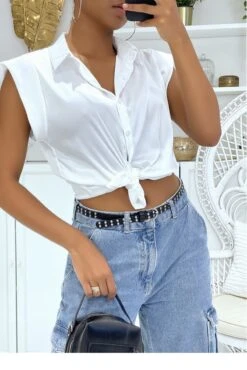 Chemise Satinée Blanche à Manches Courtes Couleur Vitaminée Hyper Tendance Cette été -Default Template 5 chemise satinee blanche a manches courtes couleur vitaminee hyper tendance cette ete 1