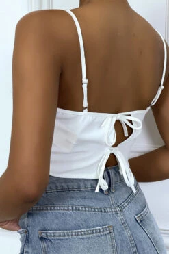 Crop Top Blanc En Sequins -Default Template 5 crop top blanc en sequins 5